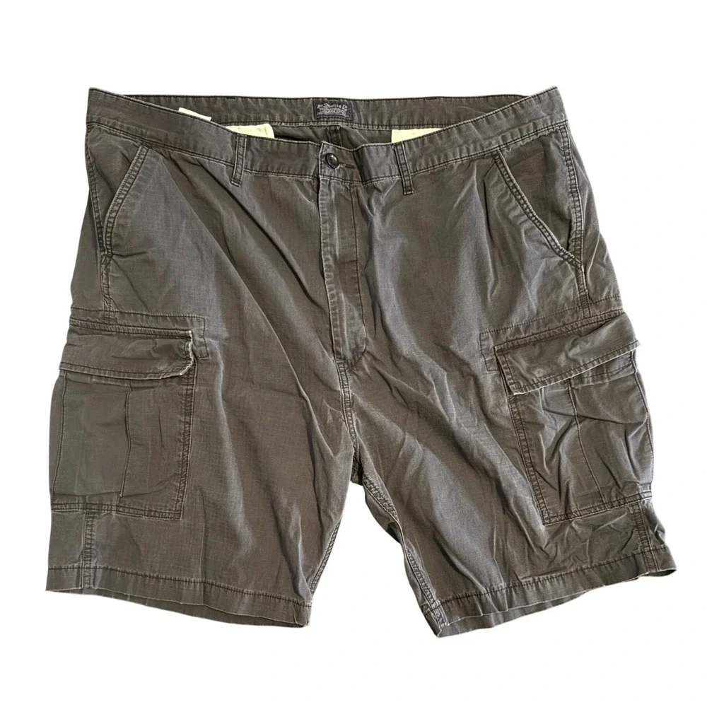 Levi's 23251 Cargo Shorts Mens W44 Gray White Tab Cotton Utility